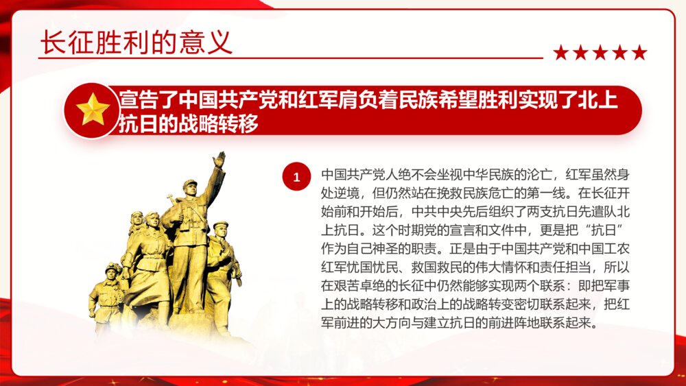 《弘扬长征精神》专题讲座主题班会PPT课件7