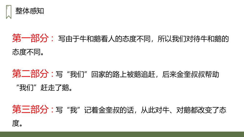 人教版四年级语文上册《牛和鹅》PPT课件9
