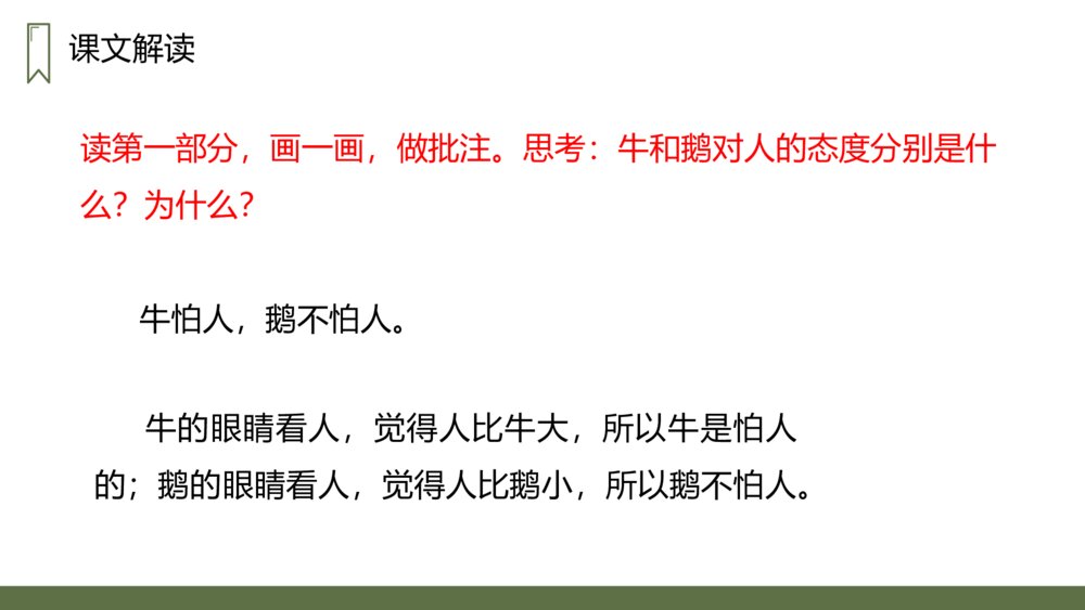 人教版四年级语文上册《牛和鹅》PPT课件10