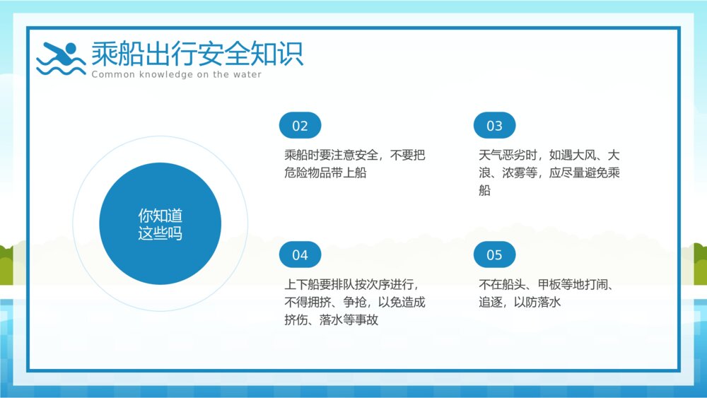 中小学生水上交通安全知识教育主题班会PPT课件下载(共25页·可编辑修改)9