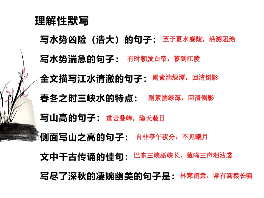 部编版语文八年级上册文言文古诗词复习PPT课件10