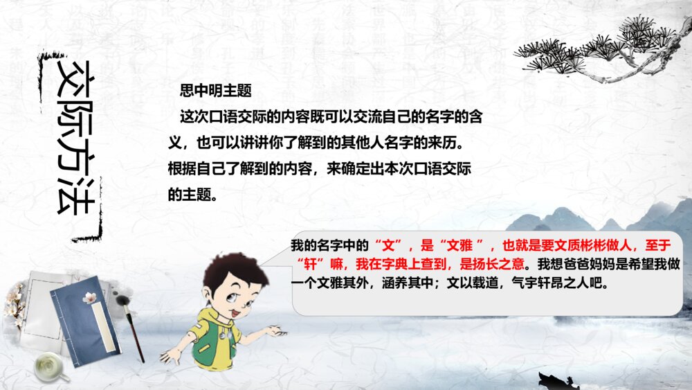 部编版三年级语文上册第四单元 口语交际:名字里的故事 教学课件PPT下载10