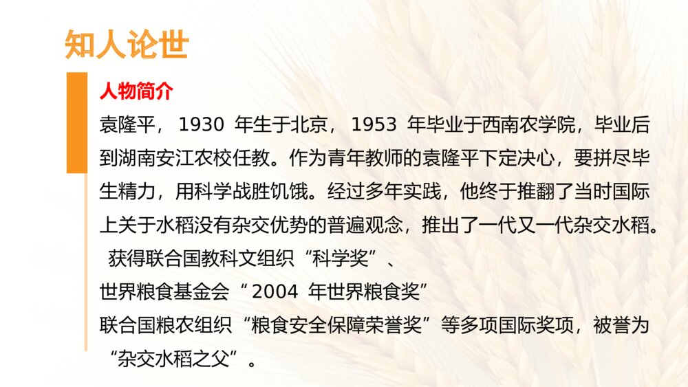 《喜看稻菽千重浪》高中语文统编版必修一PPT课件下载4