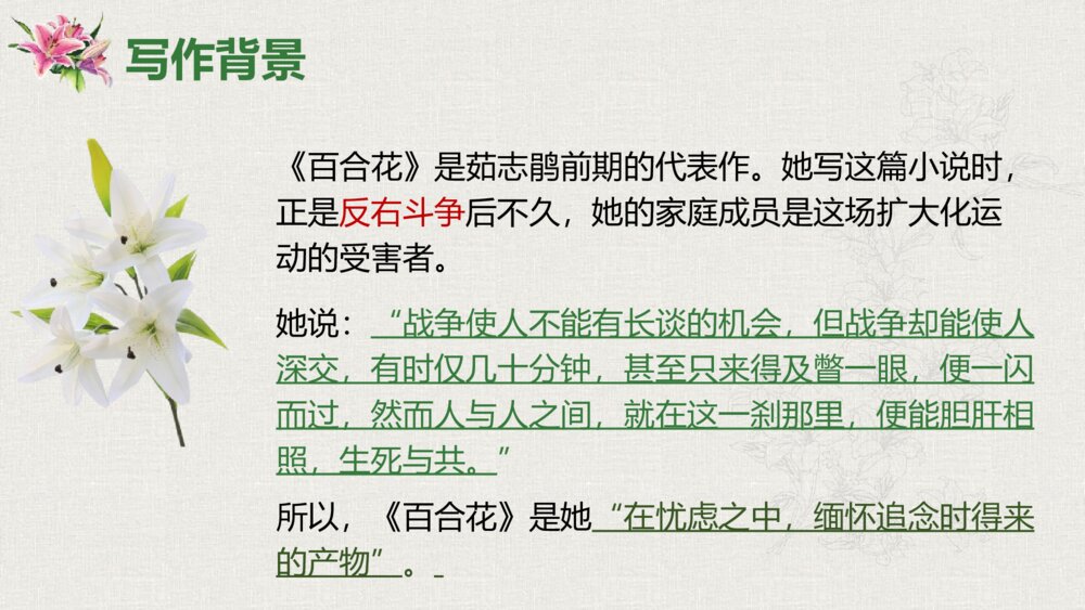 《百合花》高中语文统编版必修一PPT课件下载7