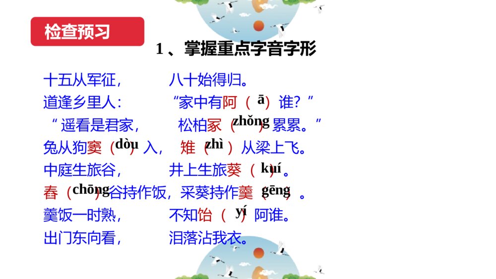 《十五从军征》九年级部编版语文下册PPT教学课件4