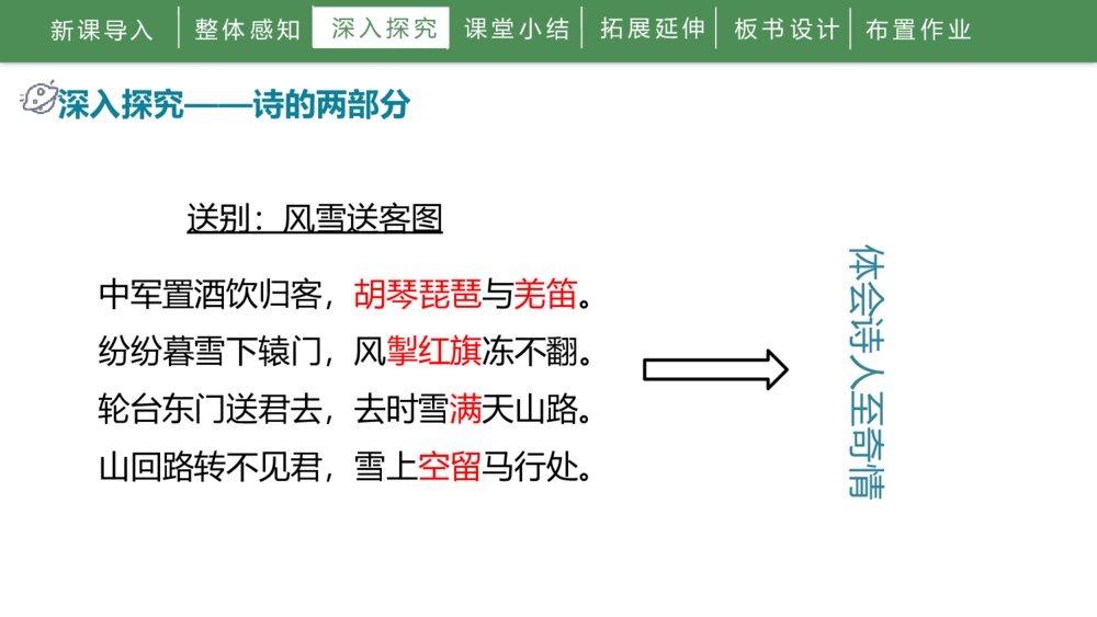《白雪歌送武判官归京》人教部编版初中语文九年级下册PPT课件下载10