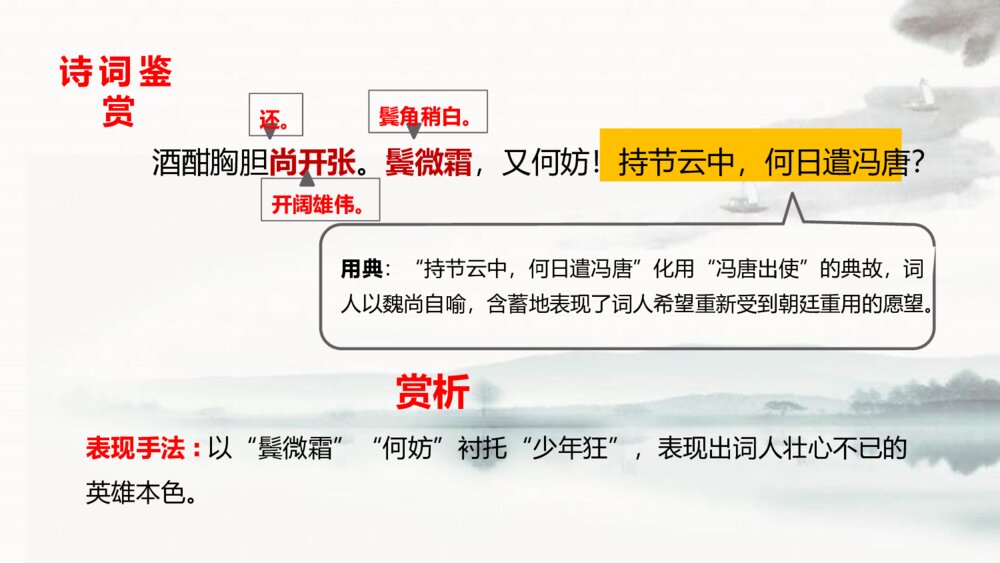 九年级语文下册《江城子·密州出猎》词四首PPT教学课件8