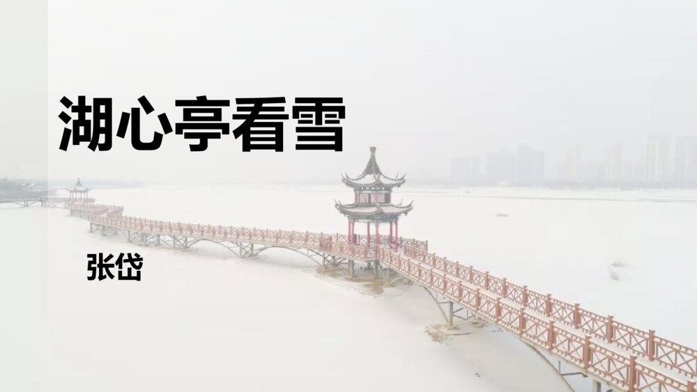 《湖心亭看雪》九年级语文上册PPT课件