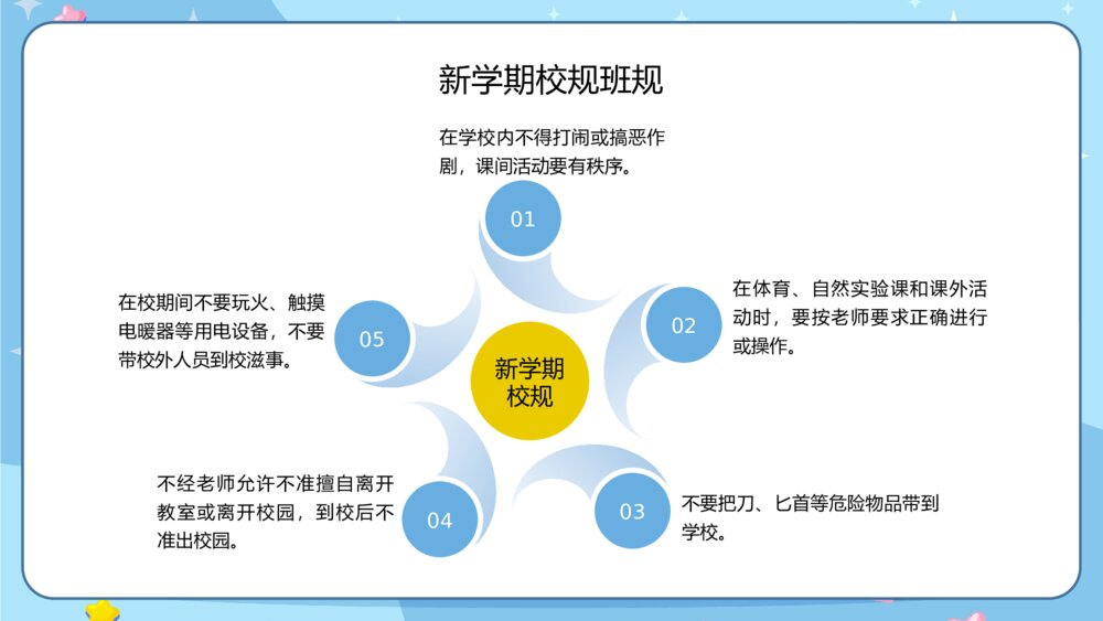 开学第一课主题班会新学期校规班规PPT4