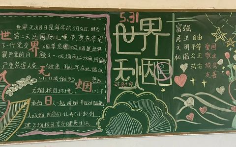 5·31世界无烟日黑板报 无烟日黑板报画