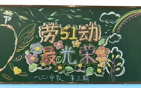 5·1劳动最光荣黑板报 小学一二年级劳动节黑板报边框·无内容图片（2张）