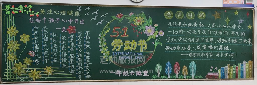 5·1劳动节黑板报·小学一年级劳动节黑板报图片