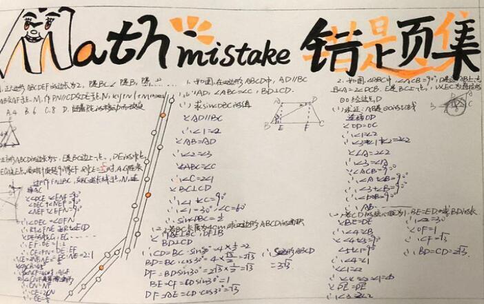 数学初中22张手抄报 初中数学手抄报