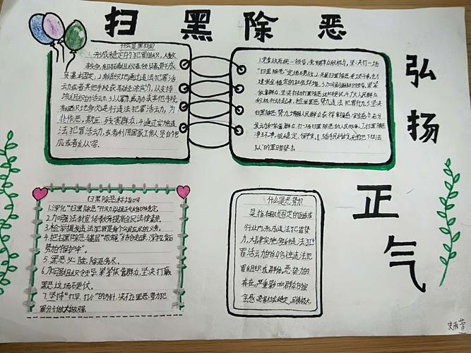 全国一等奖扫黑除手抄报 全国一等奖手抄报