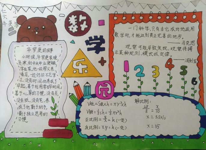 小学六年级数学知识手抄报 小学六年级手抄报