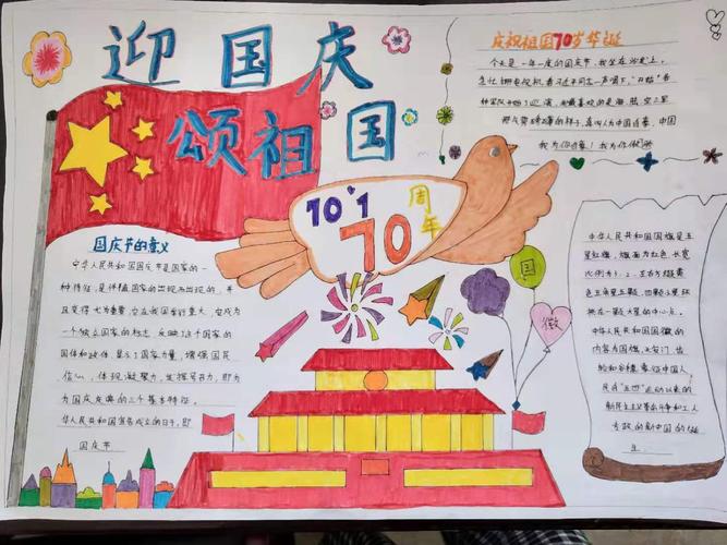 喜迎国庆建国70周年手抄报 70周年手抄报