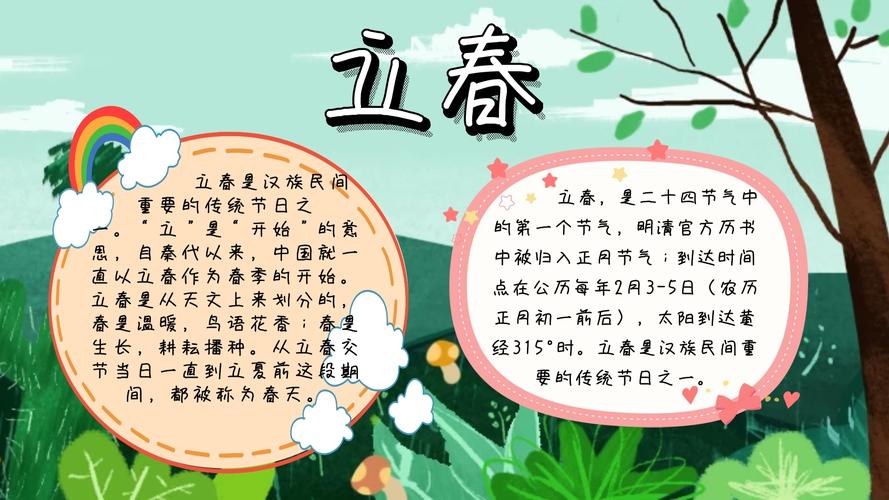 二十四节气的立春手抄报 二十四节气手抄报