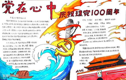 献礼党的100年手抄报 党的手抄报