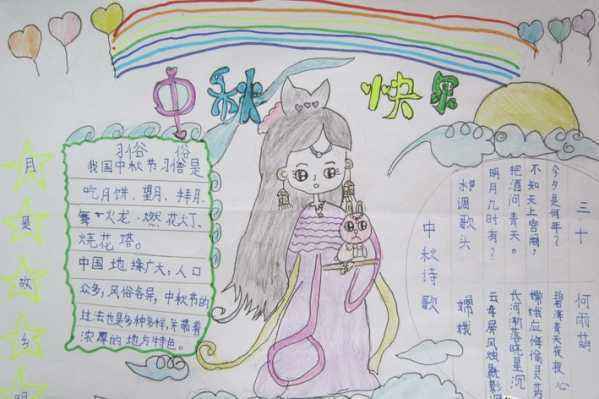 小学三年级关于中秋节的手抄报 三年级中秋手抄报