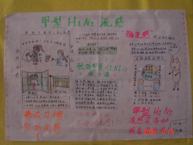 h1n1甲流幼儿园手抄报 幼儿园手抄报