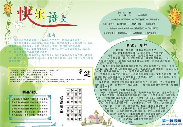 关于学语文方面的手抄报 小学语文手抄报