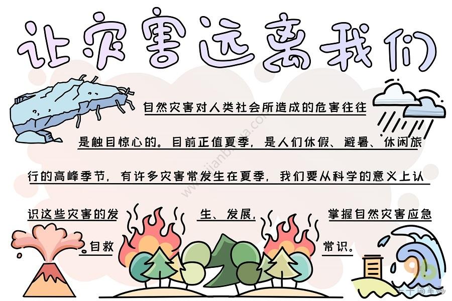 防灾守护家园手抄报 保护家园的手抄报