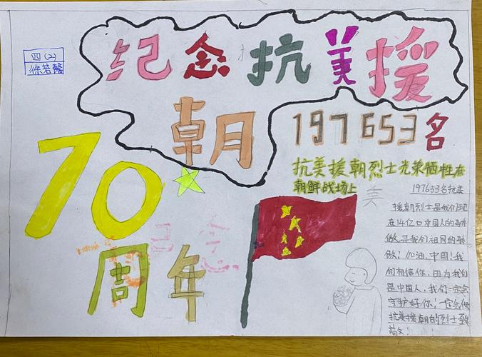 抗美援朝战争70周年纪念手抄报 70周年手抄报