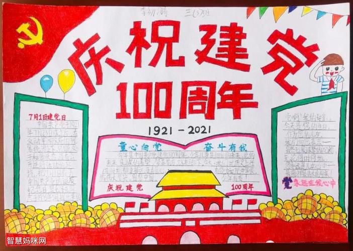 为党100年献礼手抄报 手抄报图片大全