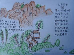 清明诗词配画手抄报 诗配画手抄报