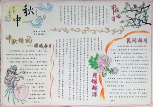 中秋节和国庆合起来的手抄报 中秋节手抄报