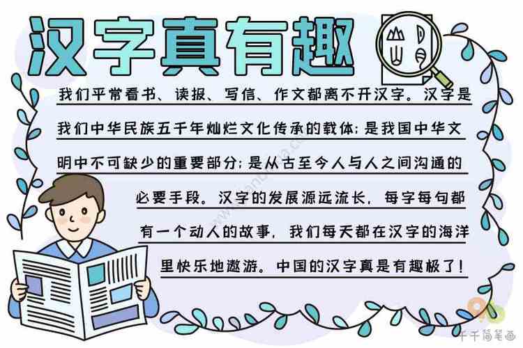 有趣汉字一等奖手抄报 一等奖手抄报