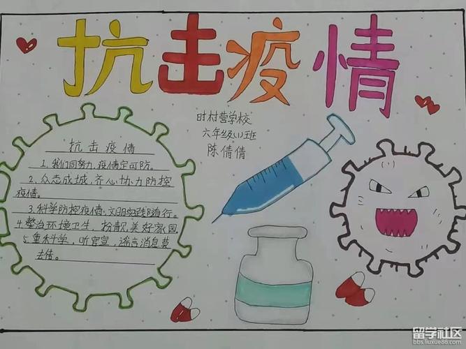 小学生简单新冠疫情手抄报 小学生简单手抄报