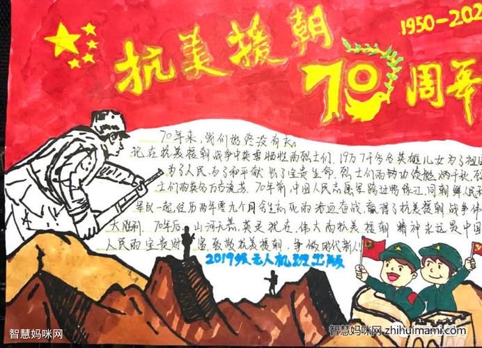 纪念抗美援朝70周年高中手抄报 70周年手抄报