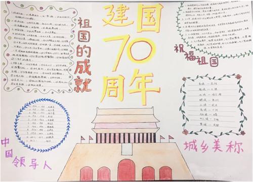 70中国周年手抄报 70周年手抄报