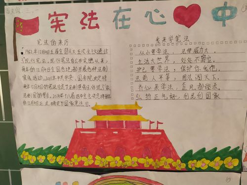 宪法小学生简单易学手抄报 小学生简单手抄报