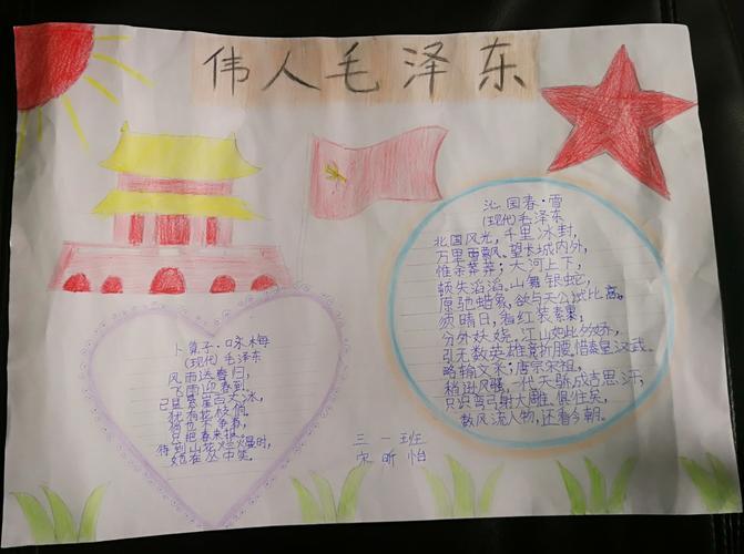 幼儿园活动纪念毛诞辰126周年手抄报 幼儿园手抄报