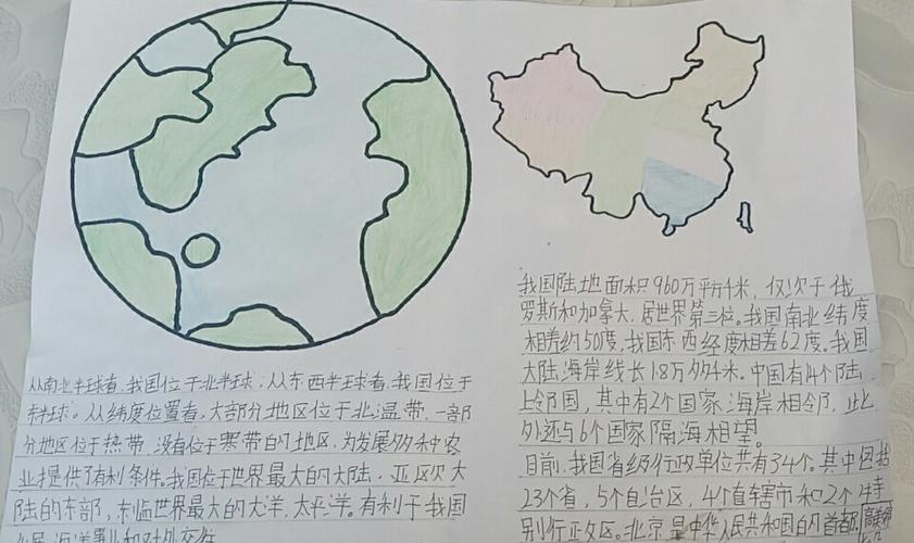 带有地理元素的手抄报 地理手抄报