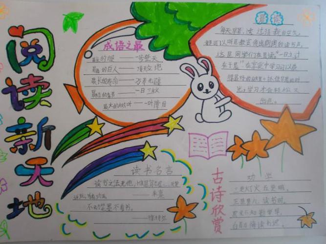 适合小学生的读书手抄报 小学生的手抄报