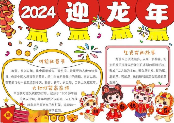 龙年2024年的手抄报 手抄报图片大全