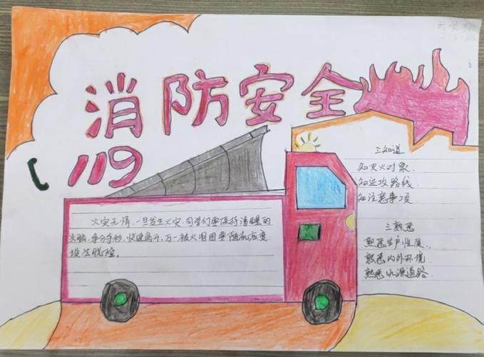 小学生一二年级消防安全手抄报 消防安全手抄报