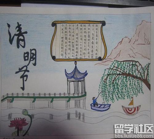 清明节的画一等奖作品手抄报 清明节的手抄报