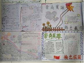 尊崇英雄精忠报国主题手抄报 爱国主题手抄报