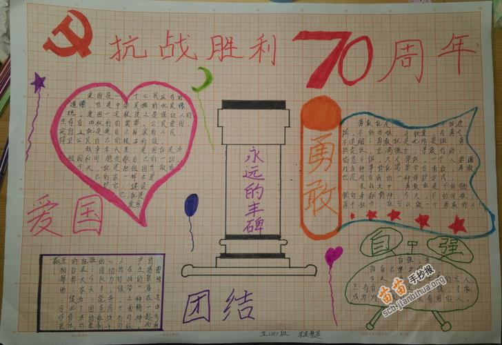 关于反法西斯胜利70周年的手抄报 70周年手抄报