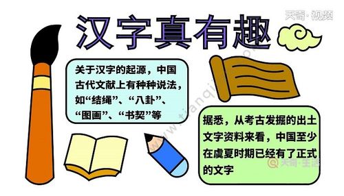 汉字真有趣画手抄报 语文真有趣手抄报