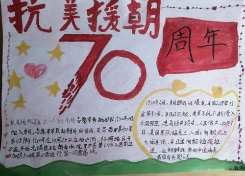 纪念抗美援朝70周年高中手抄报 70周年手抄报