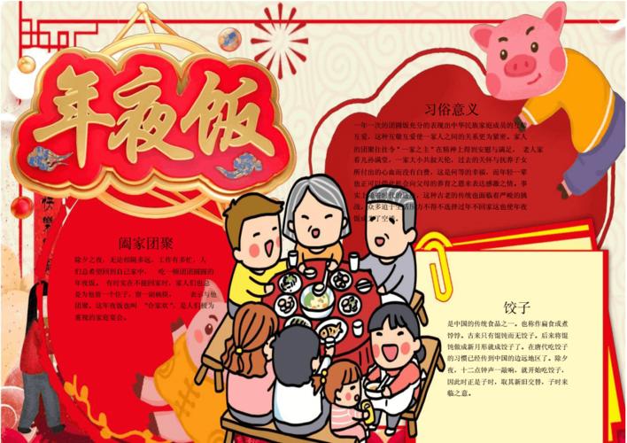 家人团聚年夜饭手抄报 手抄报图片大全集