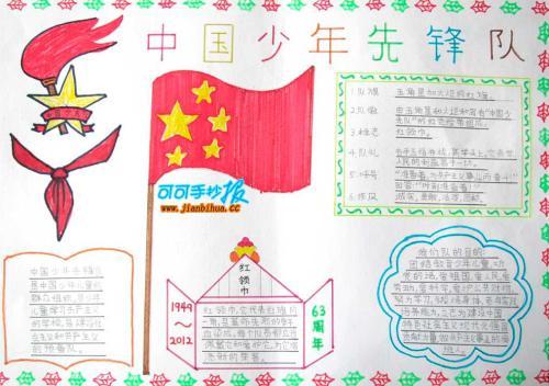 学百年党史做先锋少年简易手抄报 少年先锋队手抄报