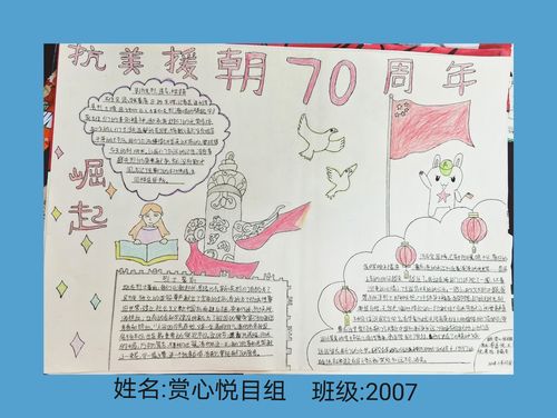 中国人民抗美援朝70周年手抄报 70周年手抄报