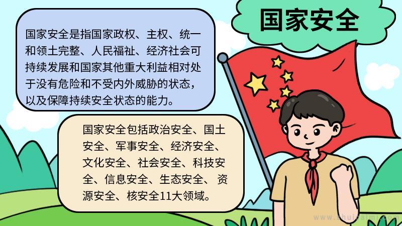 反间谍法维护国家安全手抄报 国家安全手抄报