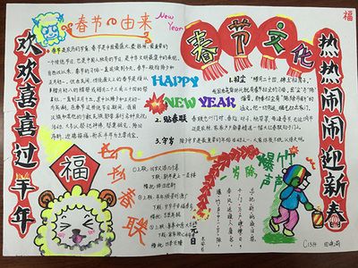 体现年俗年味的手抄报 手抄报图片大全集